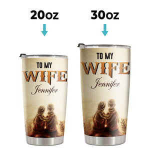 Custom Tumbler - Personalized Anniversary Wedding Gifts For Husband And Wife, Him And Her - To My Wife, You Are My Queen Forever