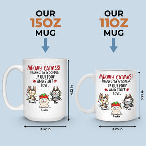 Meowy Catmas - Mug personnalisé chat - Cadeau de Noël pour propriétaires et amoureux des animaux