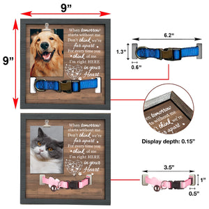 Pour chaque fois que tu penses à moi, je suis là dans ton cœur - Panneau commémoratif pour la perte d'un animal de compagnie, cadre photo pour collier - Cadeau de sympathie, cadeau pour les propriétaires d'animaux, les amoureux des animaux