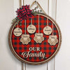 Happy Christmas With Our Family - Personalized Door Sign