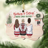 Brothers And Sisters Forever Linked Together - Personalized Custom Benelux Shaped Wood Christmas Ornament