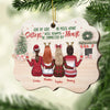Because Of You I Laugh A Little Harder, Cry A Little Less And Smile A Lot More - Personalized Custom Benelux Shaped Wood Christmas Ornament