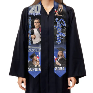 Custom Photo The Best Is Yet To Come - Family Personalized Custom Graduation Stole - Graduation Gift For Family Members, Siblings, Brothers, Sisters