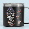 I Woof You Every Day - Dog Personalized Custom 14oz Stainless Steel Tumbler With Handle - Gift For Pet Owners, Pet Lovers