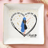 A Sweet Ending To A New Beginning - Family Personalized Custom Jewelry Dish - Graduation Gift For Family Members, Siblings, Brothers, Sisters