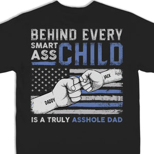 My Dad Taught Me Everything He Knows - Family Personalized Custom Back Printed Unisex T-shirt, Hoodie, Sweatshirt - Father's Day, Gift For Dad