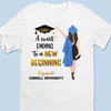 A Sweet Ending To A New Beginning - Family Personalized Custom Unisex T-shirt, Hoodie, Sweatshirt - Graduation Gift For Family Members, Siblings, Brothers, Sisters
