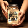 Camping Is Where The Adventure Begins - Camping Personalized Custom Mason Jar Light - Gift For Couple, Husband Wife, Camping Lovers