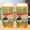 I Like Beer And My Dogs - Dog Personalized Custom Glass Cup, Iced Coffee Cup - Gift For Pet Owners, Pet Lovers