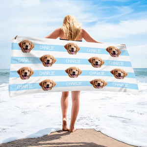 Custom Photo Summer Days And Pet Cuddles - Dog
& Cat Personalized Custom Beach Towel - Summer Vacation Gift, Birthday Pool Party Gift For Pet Owners, Pet Lovers