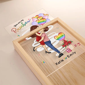 J'ai besoin de toi comme un cœur a besoin d'un battement - Cadre lumineux personnalisé pour couple - Cadeau pour mari et femme, anniversaire, LGBTQ+