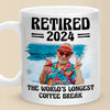 Custom Photo The World's Longest Coffee Break - Coworker Personalized Custom Mug - Appreciation, Retirement Gift For Coworkers, Work Friends, Colleagues