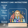 Where Passionate Teaching Takes Root - Teacher Personalized Custom Rectangle Shaped 3D LED Light - Gift For Teacher