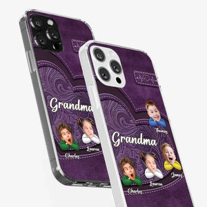 Custom Photo Call Me Grandma - Family Personalized Custom Clear Phone Case - Gift For Mom, Grandma