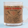 From Our First Kiss Till Our Last Breath - Couple Personalized Custom Glass Mug - Gift For Husband Wife, Anniversary