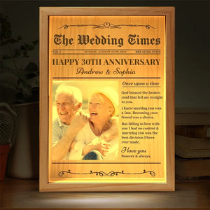 Photo personnalisée « Nous sommes plus vivants quand nous sommes amoureux » - Cadre photo personnalisé pour couple, boîte lumineuse - Cadeau pour mari et femme, anniversaire