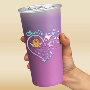 Forever In Our Heart - Memorial Personalized Custom Aluminum Changing Color Cup - Sympathy Gift For Pet Owners, Pet Lovers
