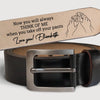 Congrats On Being My Husband - Couple Personalized Custom Engraved Leather Belt - Gift For Husband Wife, Anniversary