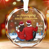 And It's You It's Been You All The Time - Couple Personalized Custom Circle Glass Ornament - Christmas Gift For Husband Wife, Anniversary