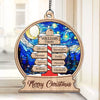Happiness Is Homemade - Family Personalized Window Hanging Suncatcher - Gift For Family Members