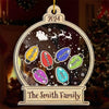 Where There Is Family, There Is Love - Family Personalized Custom 3 Layers Shaker Ornament - Christmas Gift For Family Members