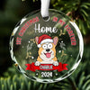 A Pawsitively Purrfect Christmas - Dog & Cat Personalized Custom Circle Glass Ornament - Christmas Gift For Pet Owners, Pet Lovers, First Christmas