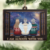 Love Never Leaves Us Even When Others Have Gone - Memorial Personalized Custom Ornament - Wood Custom Shaped - Sympathy Gift, Christmas Gift For Family Members