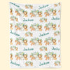 Woodland Animals In Da House - Family Personalized Custom Baby Blanket - Gift For Baby Kids, Newborn Baby