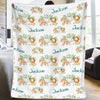Woodland Animals In Da House - Family Personalized Custom Baby Blanket - Gift For Baby Kids, Newborn Baby