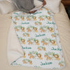 Woodland Animals In Da House - Family Personalized Custom Baby Blanket - Gift For Baby Kids, Newborn Baby