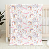Born To Sparkle Like A Unicorn - Family Personalized Custom Baby Blanket - Gift For Baby Kids, Newborn Baby