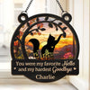 No Longer By Our Side, But Forever In Our Hearts - Memorial Personalized Window Hanging Suncatcher - Sympathy Gift For Pet Owners, Pet Lovers