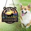 Dogs Leave Paw Prints On Our Hearts - Memorial Personalized Window Hanging Suncatcher - Sympathy Gift For Pet Owners, Pet Lovers