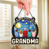 Happiness Is A Hug From Grandma - Family Personalized Window Hanging Suncatcher - Gift For Grandma
