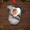 Custom Photo First Christmas - Family Personalized Custom Mirrored Acrylic Ornament - Christmas Gift For Baby Kids, Newborn Baby
