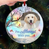 Custom Photo You Brought Joy To Our Lives - Memorial Personalized Custom Hologram Ornament - Sympathy Gift, Christmas Gift For Pet Owners, Pet Lovers