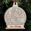 The World Changes When It Snows - Family Personalized Custom Wood & Acrylic Ornament - Christmas Gift For Family Members