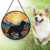 A Faithful Friend Is Never Forgotten - Memorial Personalized Custom Stained Glass Window Hanging Suncatcher - Sympathy Gift For Pet Owners, Pet Lovers