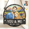 Custom Photo Together Is A Wonderful Place To Be - Couple Personalized Window Hanging Suncatcher - Gift For Husband Wife, Anniversary