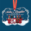 The Love Between A Mother & Daughters Is Forever - Family Personalized Custom Benelux Glass Ornament - Christmas Gift For Mom, Daughter