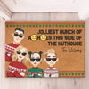 Merry Christmas Ya Filthy Animal - Family Personalized Custom Home Decor Decorative Mat - Gift For Family Members