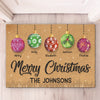 Have A Holly, Jolly Christmas - Family Personalized Custom Home Decor Decorative Mat - Christmas Gift For Family Members