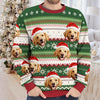 Custom Photo We Whisker You A Merry Christmas! - Dog & Cat Personalized Custom Ugly Sweatshirt - Unisex Wool Jumper - Christmas Gift For Pet Owners, Pet Lovers