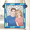 This Ornament Reflects The Love And Laughter We Share - Couple Personalized Window Hanging Suncatcher - Christmas Gift For Husband Wife, Anniversary