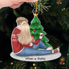 You Make My Christmas Joyous With Your Love - Couple Personalized Custom Ornament - Acrylic Custom Shaped - Christmas Gift For Husband Wife, Anniversary