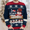 I Love Being A Grandma - Family Personalized Custom Ugly Sweatshirt - Unisex Wool Jumper - Christmas Gift For Grandma, Grandpa