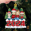Joy And Warmth Fill Our Home This Christmas - Family Personalized Custom Leather Ornament - Christmas Gift For Family Members