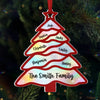 Family Brings Warmth To Christmas - Family Personalized Custom Hologram Ornament - Christmas Gift For Family Members
