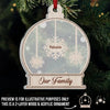 The World Changes When It Snows - Family Personalized Custom Wood & Acrylic Ornament - Christmas Gift For Family Members