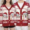 Wishing You A Furry Merry Christmas - Dog & Cat Personalized Custom Ugly Christmas Cardigan - Christmas Gift For Pet Owners, Pet Lovers